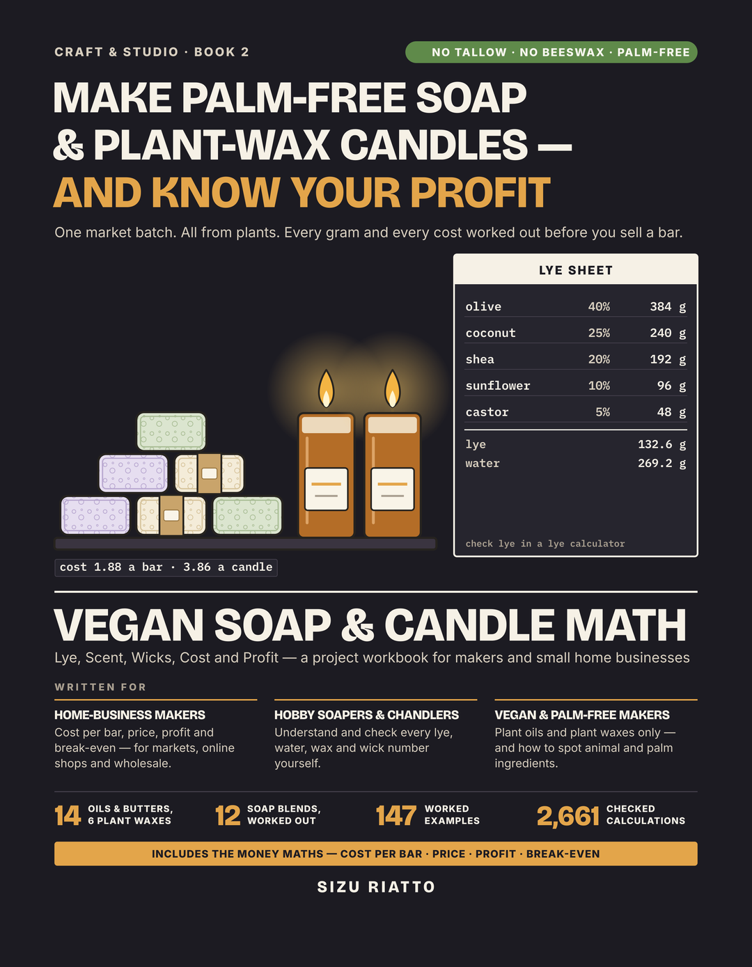 Vegan Soap & Candle Math — Craft & Studio Book 2 cover